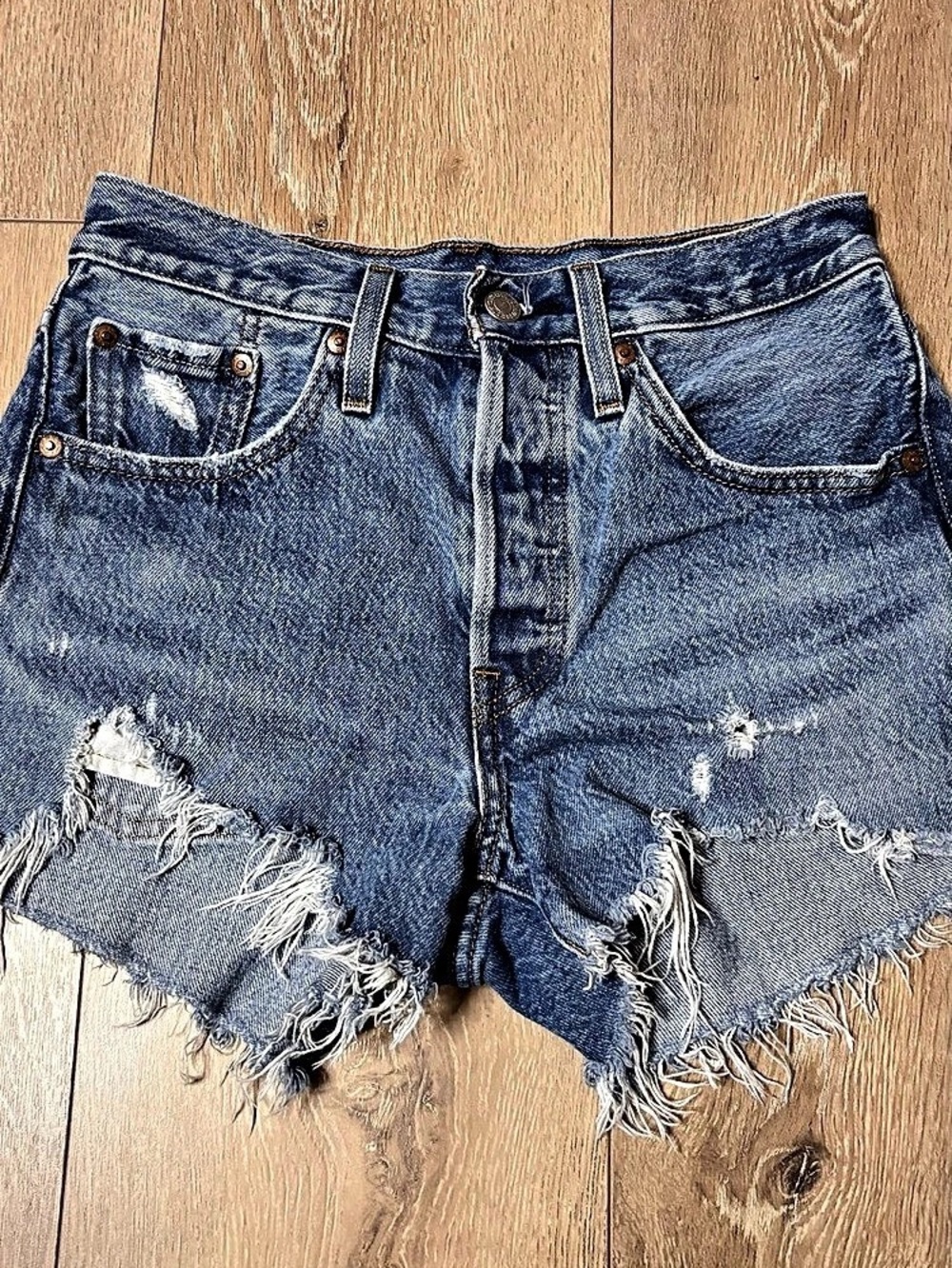 Levi's 501 Original Cut-Off Shorts Blue Waist 24